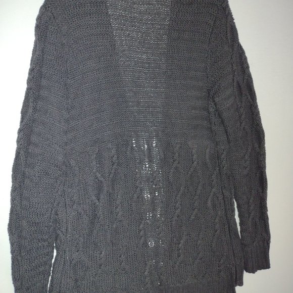 Maurices Open Drape Crochet Cardigan Sweater Medium - Picture 3 of 6